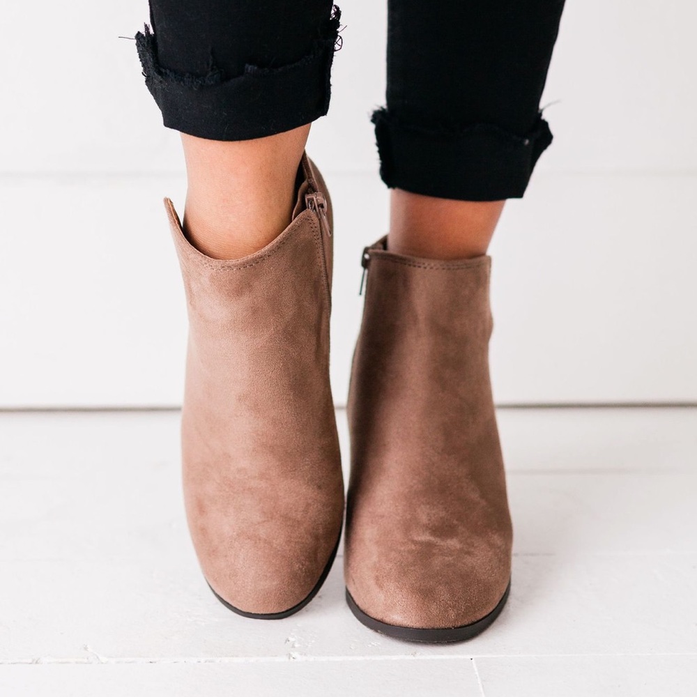 HP BEST IN BTQS Taupe wedge bootie - Picture 5 of 6